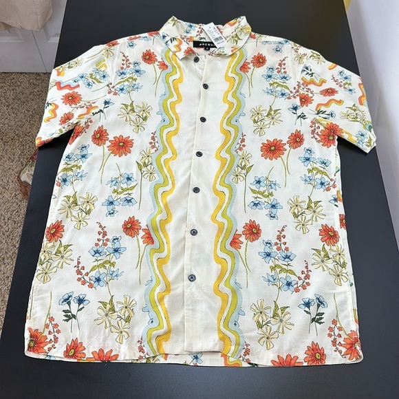 Pacsun Cruise Resort Camp Button Up Shirt Standard Fit Lightweight M Floral - Picture 16 of 16